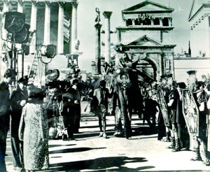 Performing for the cameras: One of the elephants, Mary, was sent to Rome in  1963 to appear in the movie Cleopatra starring Elizabeth Taylor