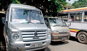 School transport services will be soon be regulated. Photos:  Nissanka Meegoda
