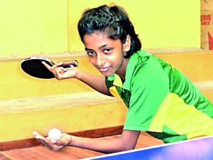 Most outstanding Player of the Tournament ( Girls ) Chamathsara Fernando of Girls High School , Mt Lavinia