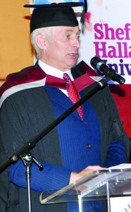 Mr. Neil Hanney, Sheffiled Hallam University – UK, addressing the Dubai graduation ceremony