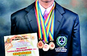 Bhathiya wins National Karate Championship again