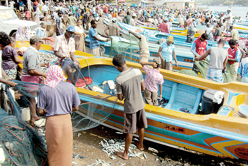 Fishermen  in a mess