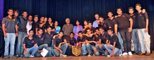 Winners of Theater Fest 2012-Royal College with Mrs. Kumari Hapugalle Perera, CEO/MD of Alethea International School, Mrs. Premila Paulraj, Asst. Vice President for Edexcel India Subcontinent & Mr. Ajith Abeysekera, Chairman of Aspirations Education