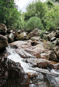 Idyllic setting: Fed by many a mountain spring