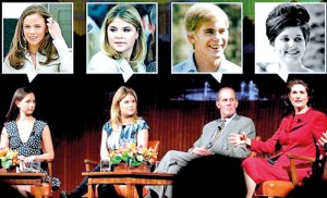 Growing up in the White House: (From left to right) Barbara Pierce Bush, Jenna Bush Hager, Steve Ford and Lynda Johnson Robb