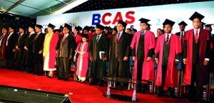 Head Table Members and the Academic Staff at BCAS Convocation 2012