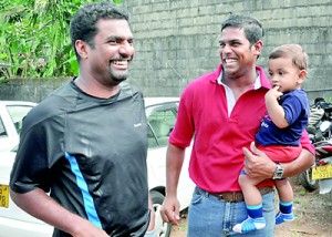 Murali with Malinda at the opening