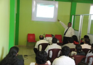Conducting an awareness programme  for some of the participants