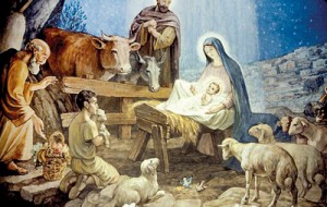 Traditional: This depiction of the Nativity is mirrored in homes and churches all over the world at Christmas but the Pope says that it should not include a single animal