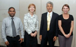 David Samuel, Prof Pascale Quester, Dr Amal Karunaratne, Prof Pascale Quester & Sonya Koppe at the University of Adelaide Scholarship Launch