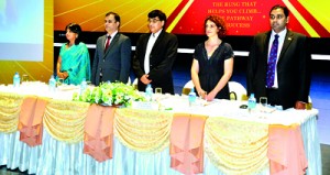 Members at the head table From left Premila Paulraj Asst. Vice President of Pearson Edexcel – India  Subcontinent , Naveen Rajlani. Senior VP School & Edexcel – Academic, Pearson Education , Ranu Kawatra - CEO & President of Pearson Education, Harriet Gardner, Country Examinations Manager/Assistant Director of the British Council and Suriya Bibile , Regional Development Manager - Edexcel