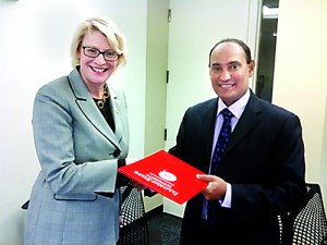 Sheri Noren Everts & Professor Lalith Gamage