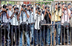 Press photographers in Mumbai, India (Reuters)