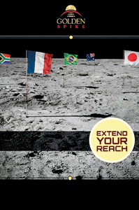A promotional poster for the scheme,to send a country into space for $1.5bn