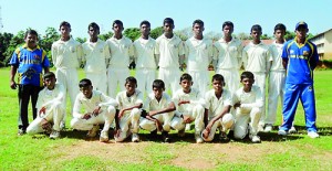 The Under 15 team of Vijayaba National School Hungama
