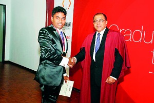 Kasun Anuradha was awarded the Special Award 2012 for Extracurricular Events
