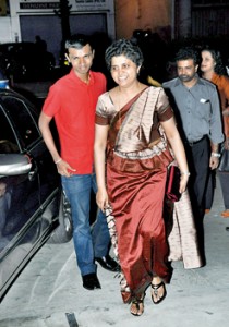 "Neethi Kekulu", the annual celebrations with children of lawyers taking part in various events was held recently with Chief Justice Shirani Bandaranayke as the Chief Guest. Here Chief Justice Bandaranayke arrives for the event at the Tower Hall in Maradana. Pix by Susantha Liyanawatta