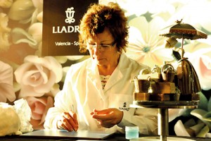 Picture perfect: Francisca Sanjuan Molla creates signature Lladro flowers.