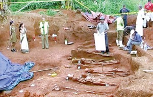 More skeletons are being unearthed: The mystery gets deeper and deeper. Pix by Mahesh Keerthiratne