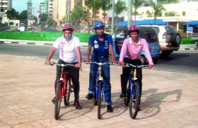 Spreading the gospel on bicycles made for three