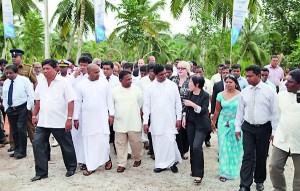 Foundation laying ceremony (Hon. Minister Dullas Alahapperuma & Hon. Deputy Minister Duminda Dissanayake)