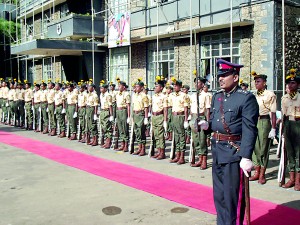 Guard of Honuor by a combined parade of St’Thomas’ College, St’Josephs’ College and Dharmapala MV Bandarawela.