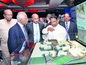 Unveiling of Green University structure - Hon. Minister Dullas Alahapperuma & Hon. Deputy Minister Duminda Dissanayake and  Lalith Weeratunga, Secretary to President of Sri Lanka