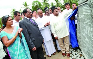 Foundation laying ceremony (Hon. Minister Dullas Alahapperuma & Hon. Deputy Minister Duminda Dissanayake)