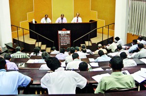 File pic of the Colombo  tea auction.