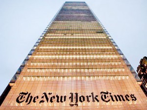 Hacked: The New York Times office in Manhattan. The newspaper has reported that its computer system was breached by Chinese hackers