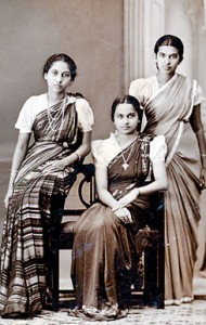 1939, a picture postcard from the past: Irene (far right) with friends Nanette Ilangakoon and  Blossom Asirwadham (centre)