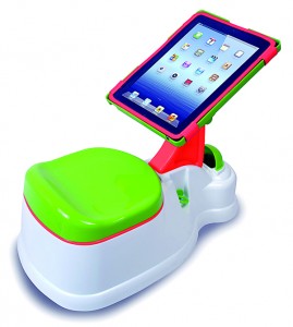 The iPotty, a  product that further integrates the iPad into the realm of toilet training for young children.