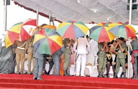 Amidst grey skies, President stresses on importance of celebrations in Trincomalee Amidst grey skies, President stresses on importance of celebrations in Trincomalee