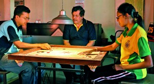 Chamil Cooray (left) and Chalani Lakmali (right) are looking forward to continue their dominance in local carrom with the guidance of national coach Langley Mathiasz. 	      - Pic by Amila Gamage.