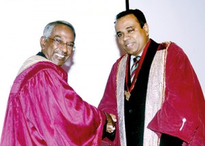 Dr. Perera (left) and Prof. Dissanayakae