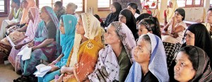 Awareness campaign: Mithuruwela taking their message to the women of Puttalam (above), Batticaloa (left, inset),  Eravur (below right) and Nuwara Eliya (below, far right)