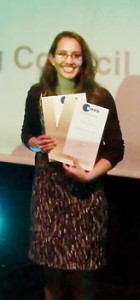 Natasha  with her award