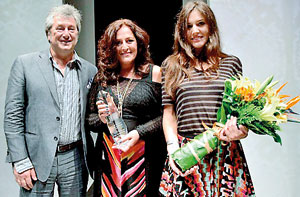 Where is Missoni? Vittorio Missoni's whereabouts remain unknown. Angela Missoni, center, and Margherita Missoni, right, were not on the plane
