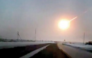 Hit: A terrifying meteorite shower left a thousand people injured, buildings devastated and the mobile network wiped out when it hit Russia this morning (Daily Mail, London)
