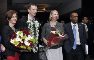 Pic by Susantha Liyanawatte  shows guests arriving at the ceremony.