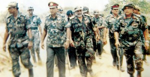 Operation Balavegaya: Marching to the Elephant Pass camp along with General Waidyaratne, General Kobbekaduwa and Brigadier Wimalaratna