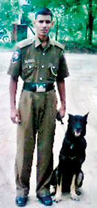 A proud handler  with Sheba