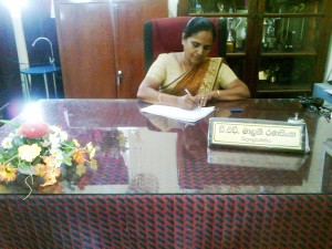 The Principal  Mrs. Malani Ranasinghe.