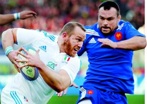 Action  at the  Italy vs  France  game