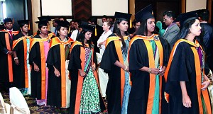 Graduate Chemist entering the  Convocation Hall