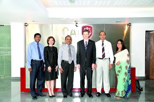 Secretary/CEO CA Sri Lanka,Mr. Aruna Alwis;President CA Sri Lanka, Mr.Sujeewa Rajapakse;Executive Director MarketsACCA, Mr. Steve Heathcote; Director  Emerging MarketsACCA, Ms. Lucia Real-Martin; Vice President CA Sri Lanka,Mr.Arjuna Herath; Market Head for Sri Lanka and Maldives ACCA,Ms. Nilusha Ranasinghe