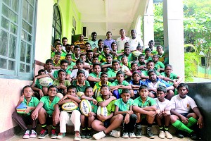 The students that participated in the workshop along with the Director Operation – Waruna de Silva, Coach - Tony Amit, Assistant Coach - Shantha Dharmarathne and Assistant Principal of St. Aloysius Collage Galle, Sarath Ranaweera.