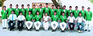 St. Servatius cricket squad with officials