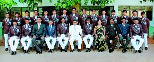 St. Thomas’ cricket squad with officials