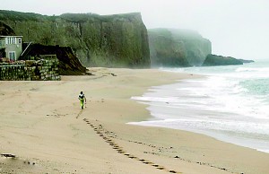 Wistful: Previous owners kept up the technically private beach but did not prevent surfers from using it either